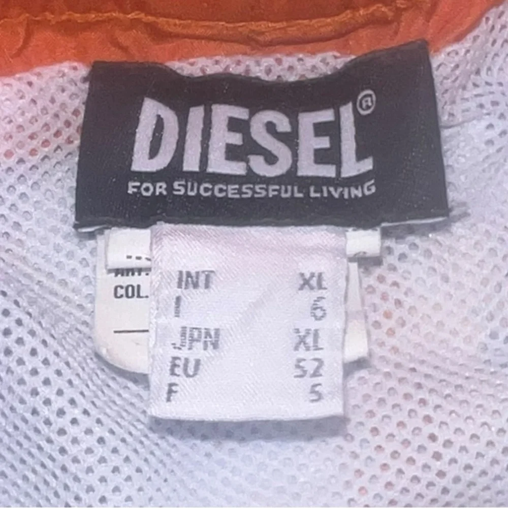 Diesel Men’s XL Floral Hibiscus Swim Trunks‎ Blue Orange XX Patch Y2K